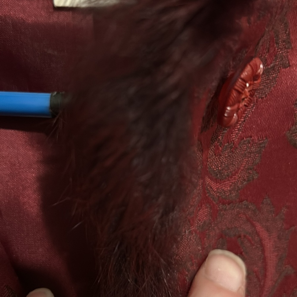 Oscar de la renta blazer coat goes for 750 online Maroon pasley coat - Picture 5 of 5